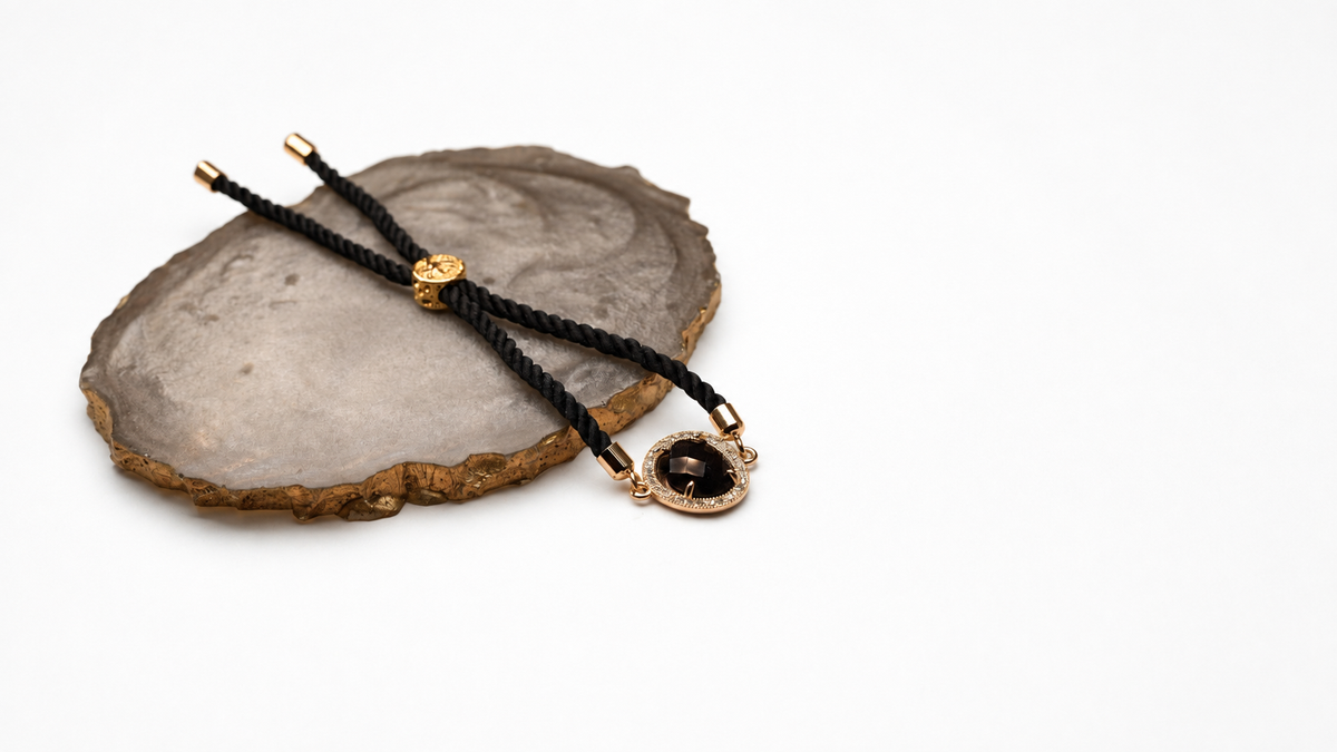 Opaque Black Chord Bracelet