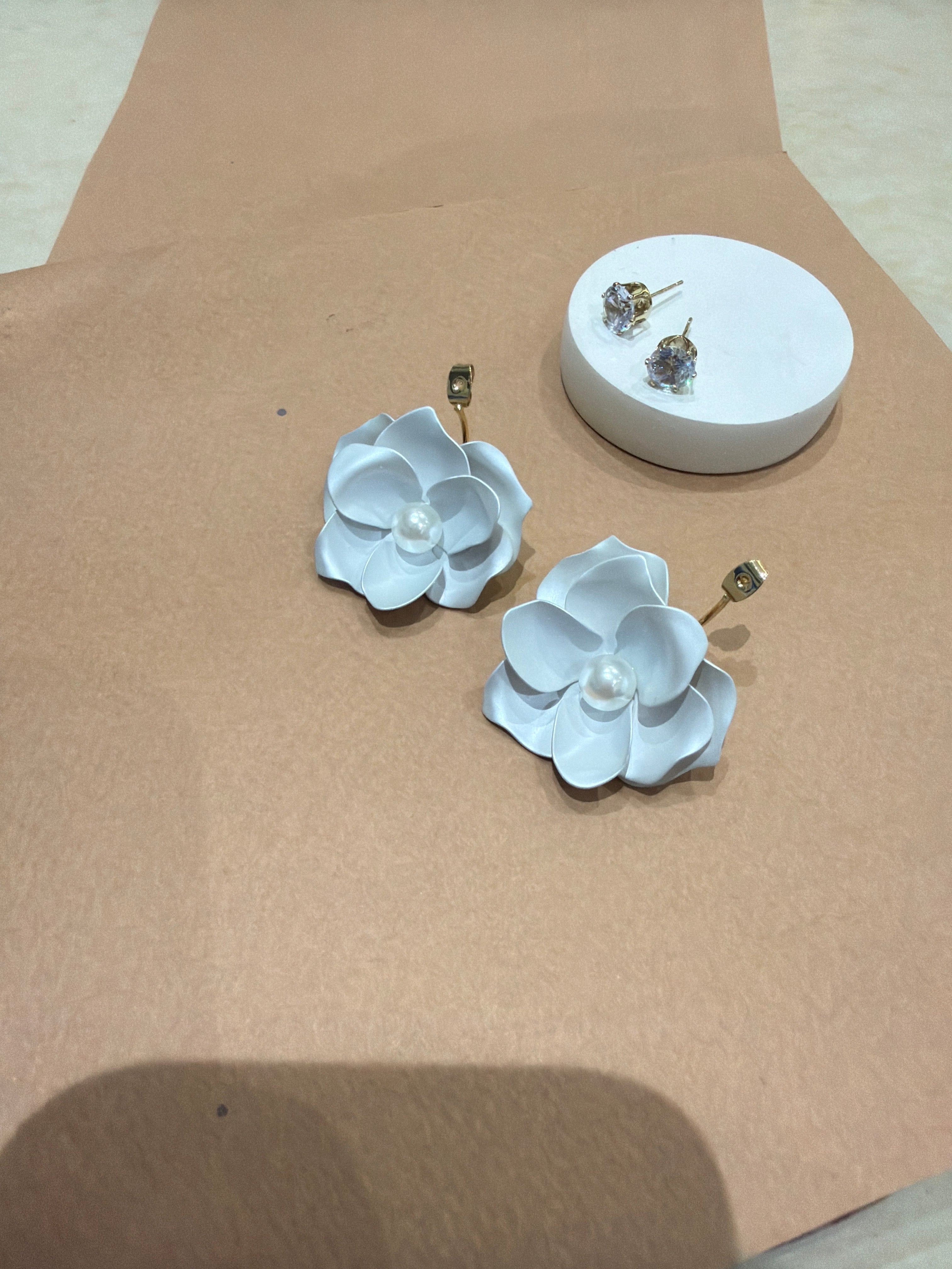Moon flower pastel blue