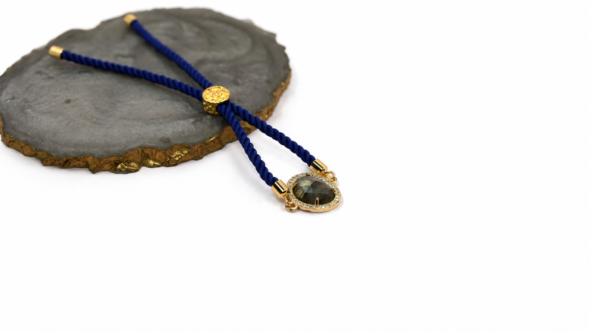 Opaque Blue Chord Bracelet