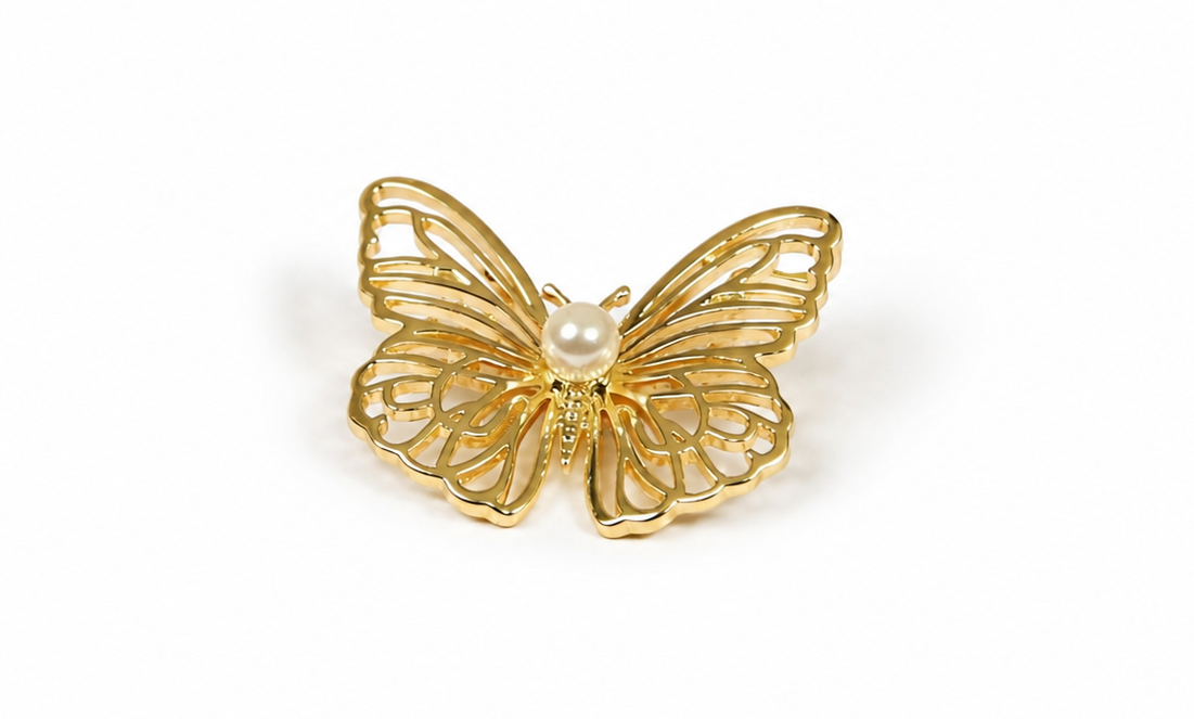 Elegant Butterfly Shaped Decorative Brooch Accessory