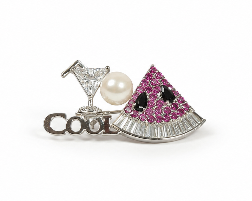 Decorative Fruit Slice Brooch Pin Accessory