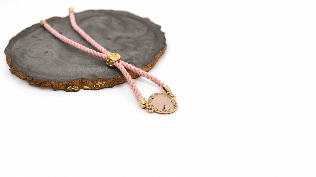 Opaque Pink Chord Bracelet
