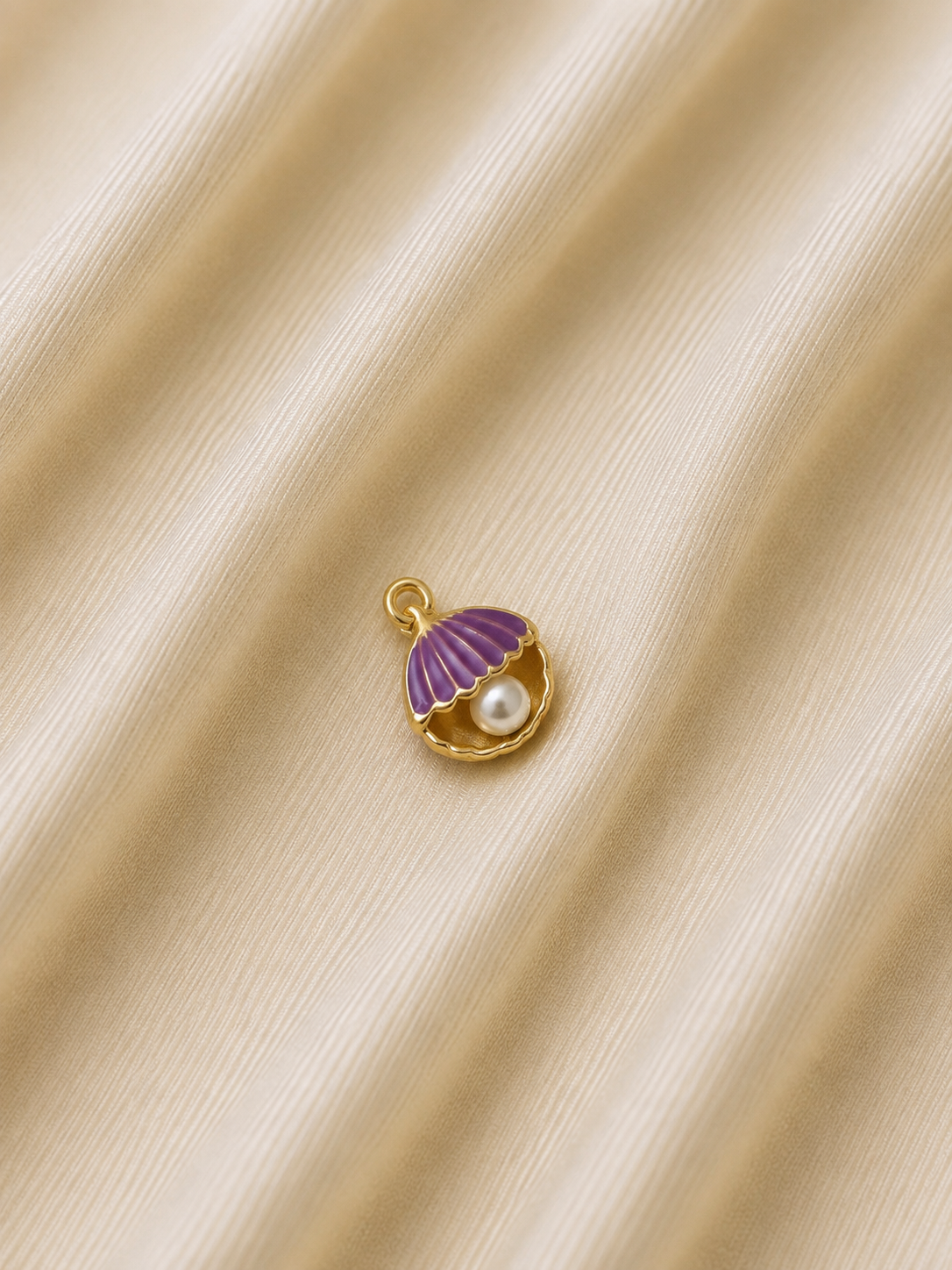 Purple SeaShell Charm