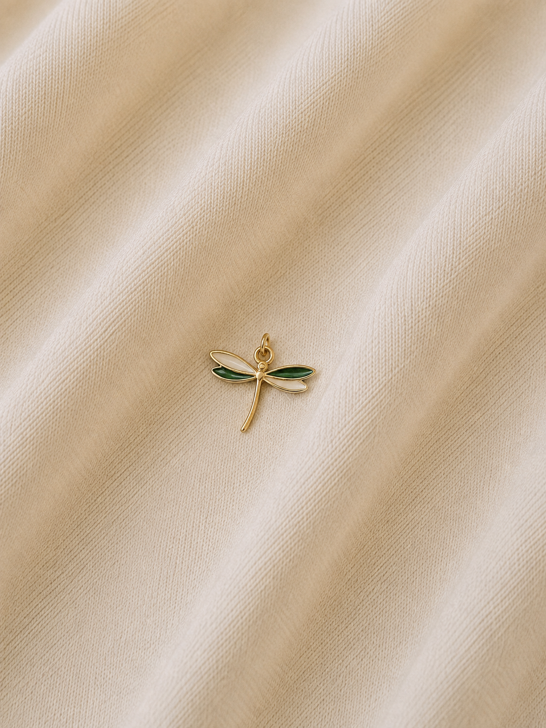 White Dragonfly Charm
