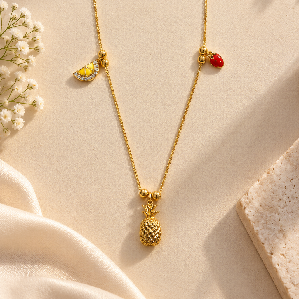 Tropical Charm Gold Necklace