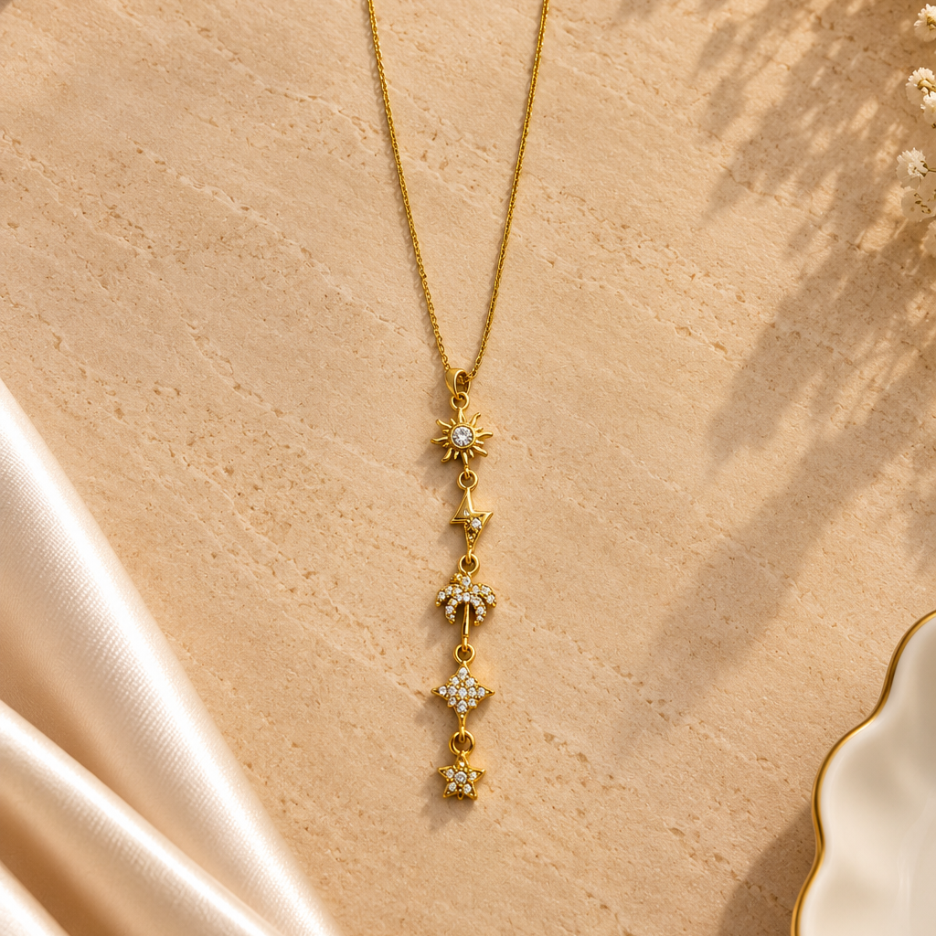 Solara Spark Drop Necklace