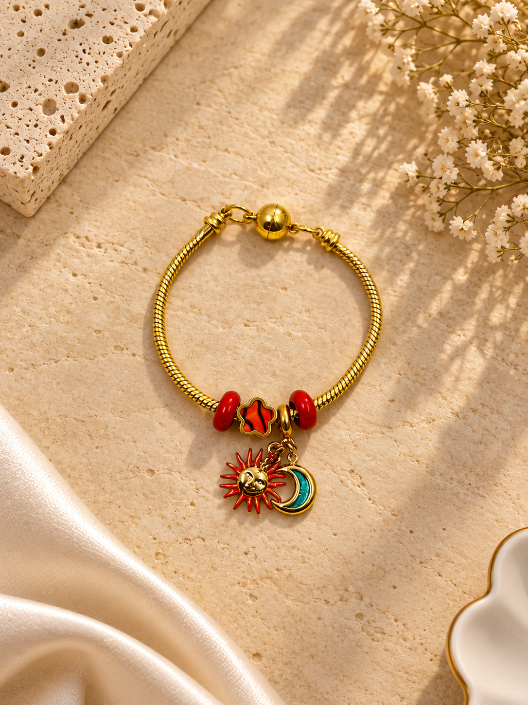 Sunset & Moon Charm Bracelet