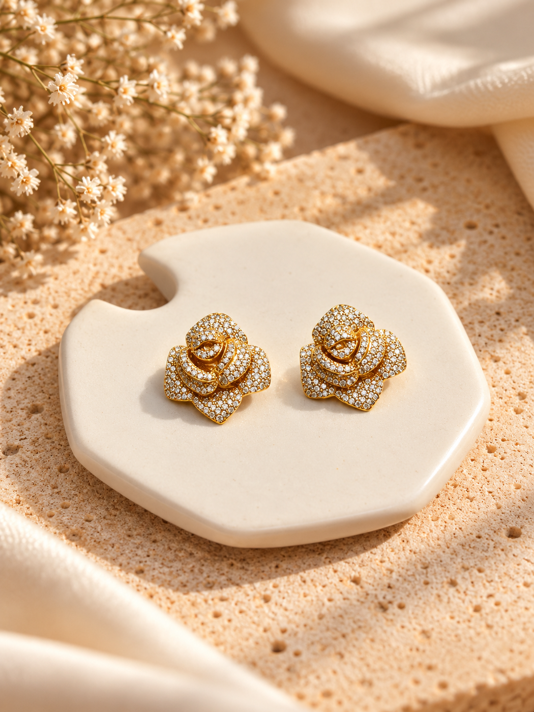 Rosette Spark Stud Earrings