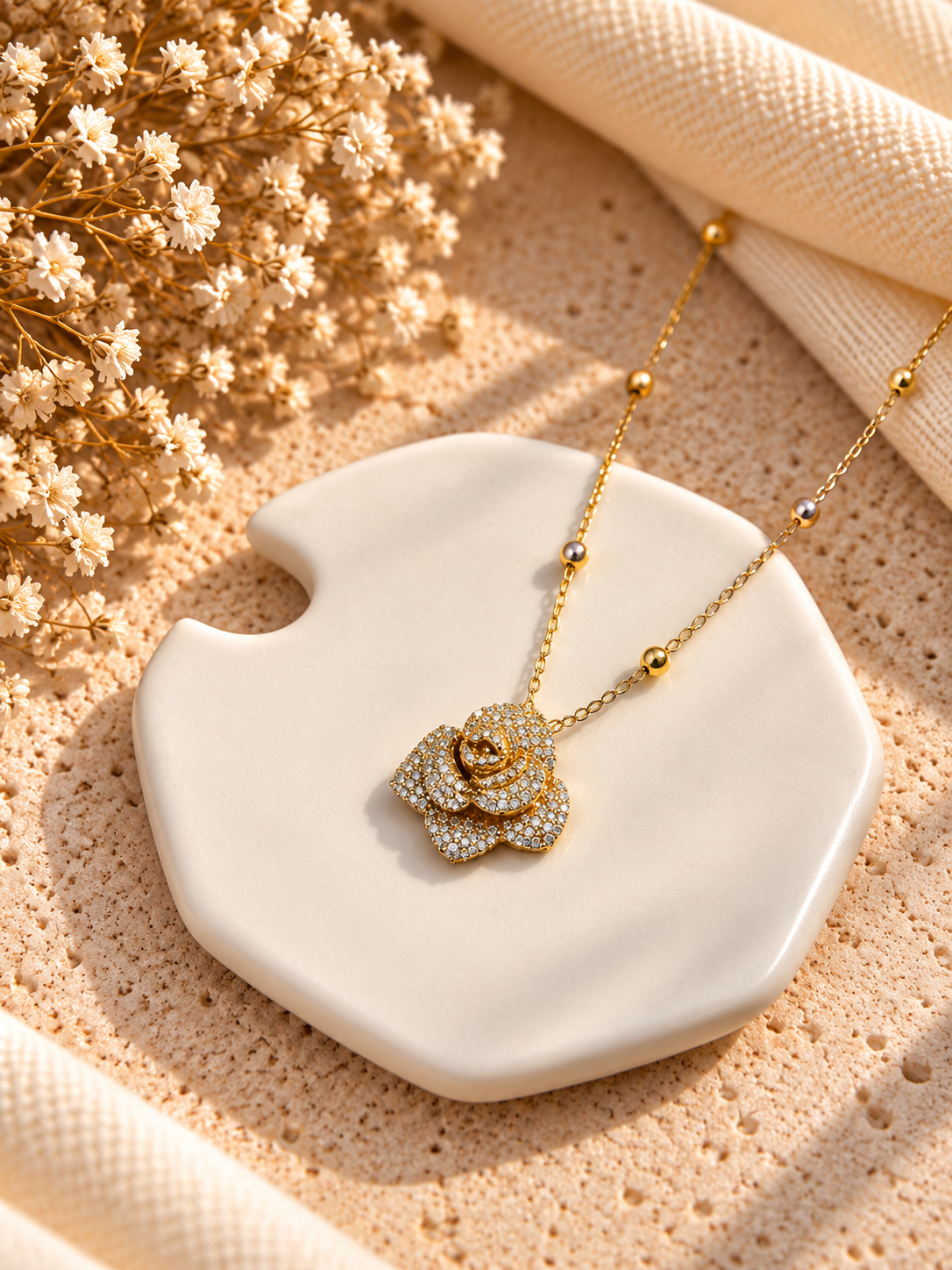 Roselle Sparkle Pendant Necklace