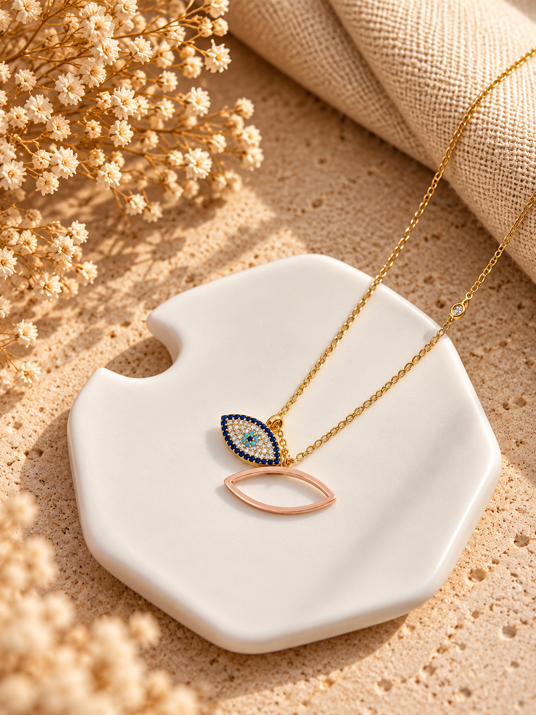 Aurelia Evil Eye Duo Necklace