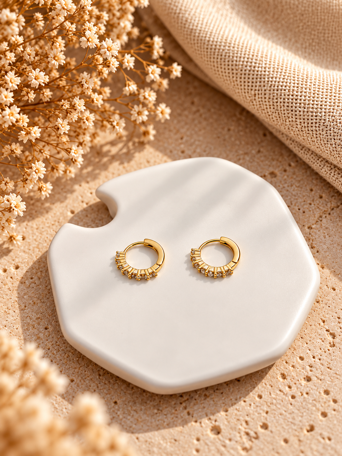 Celeste Spark Huggie Earrings