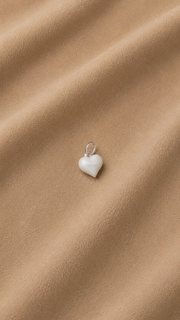 White Heart Charm