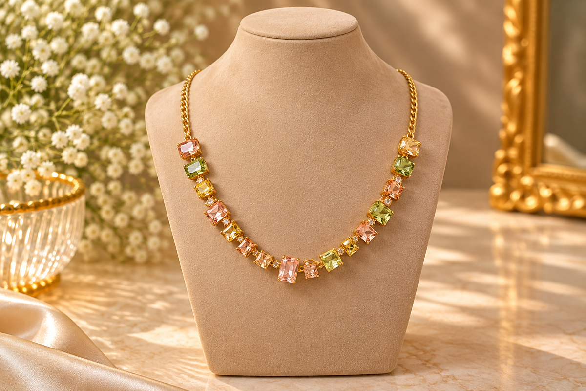 Pastel Prism Statement Necklace