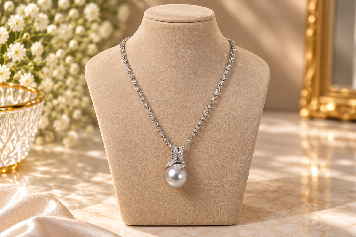 Lustre Pearl Pendant Necklace