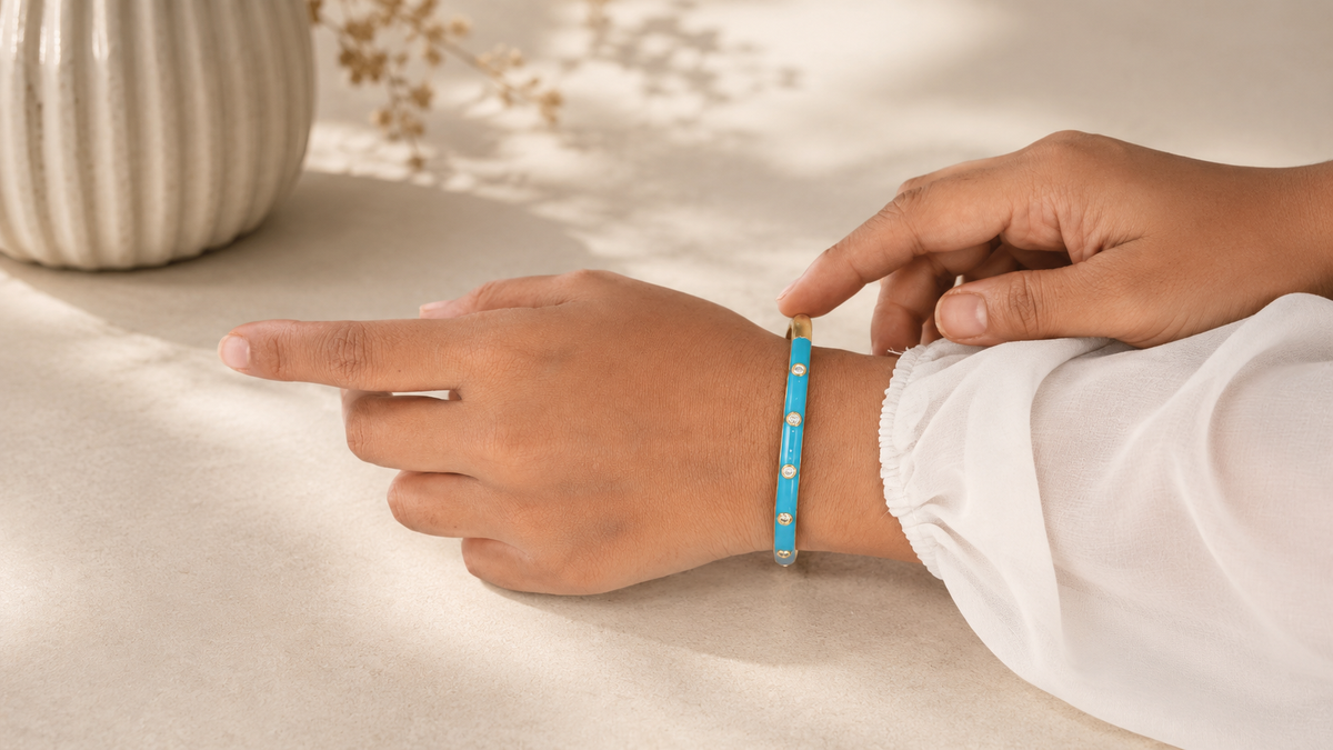 Sorbet Stone DarkBlue Cuff Bracelet