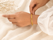 Yellow Band Cuff Enamel Bracelet
