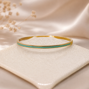 Blue Band Cuff Enamel Bracelet