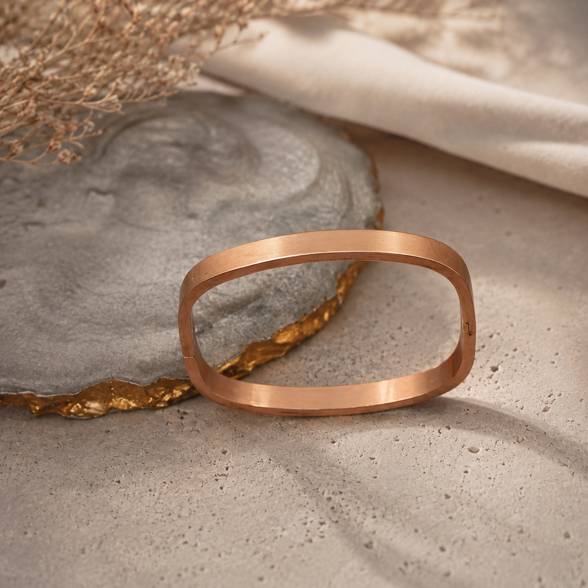 Matte RoseGold Bold Square (Big)