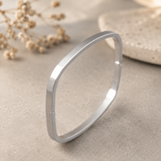 Matte Square Thin Silver