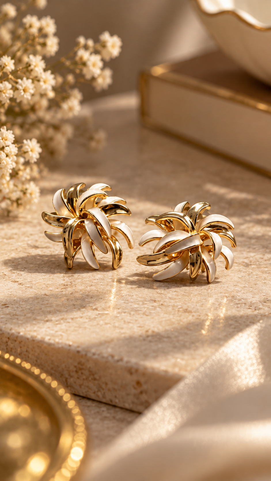 Elegant Floral Design Stud Earrings for Women