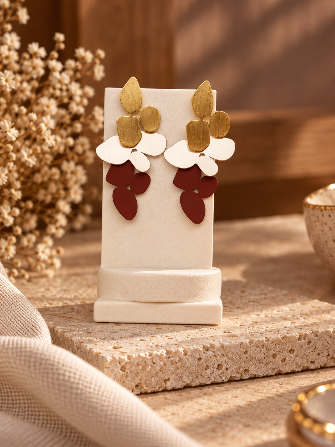 Elegant Layered Statement Dangle Earrings