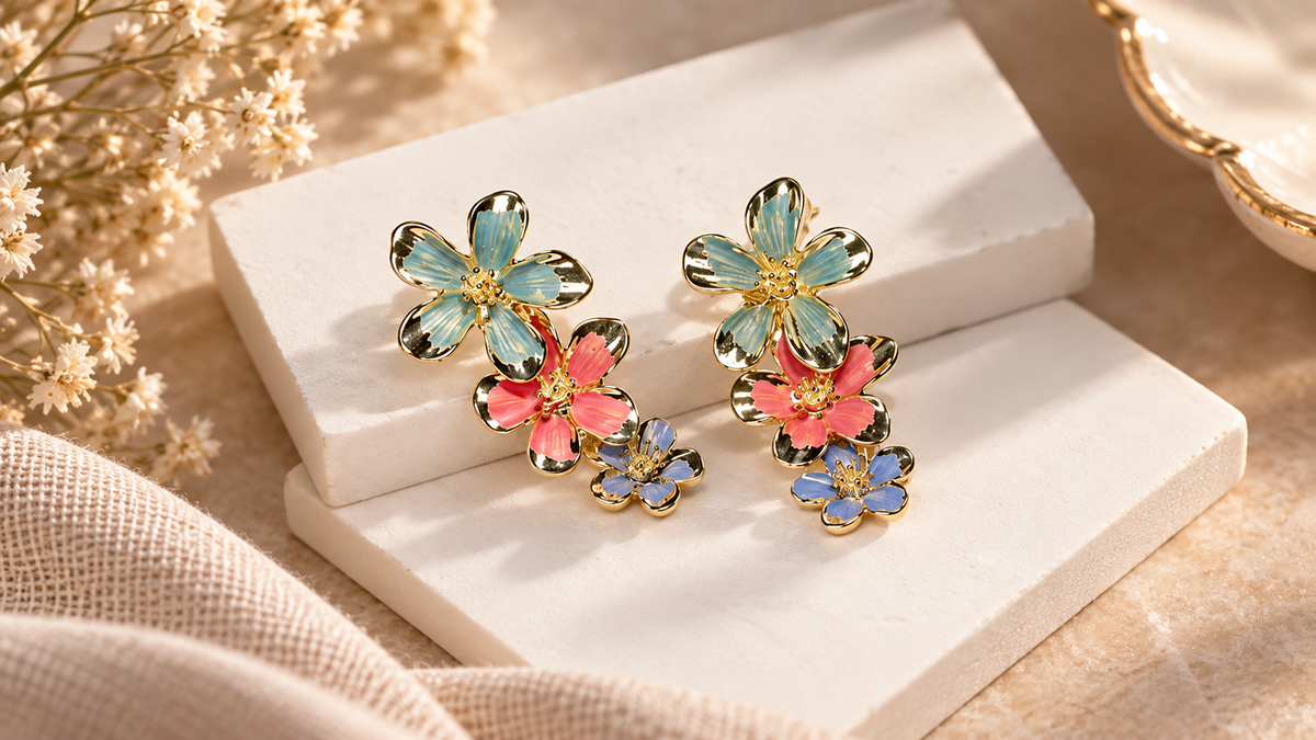 Daga-accessories Floral Drop Earrings