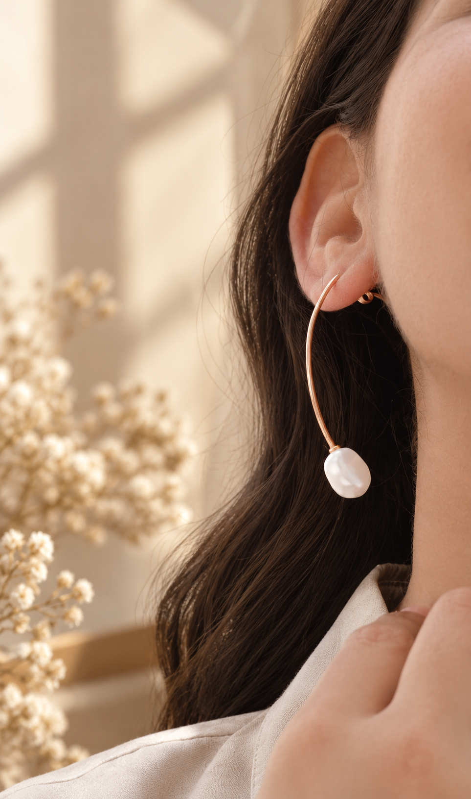 Eclipse Pearl Drop Rosegold