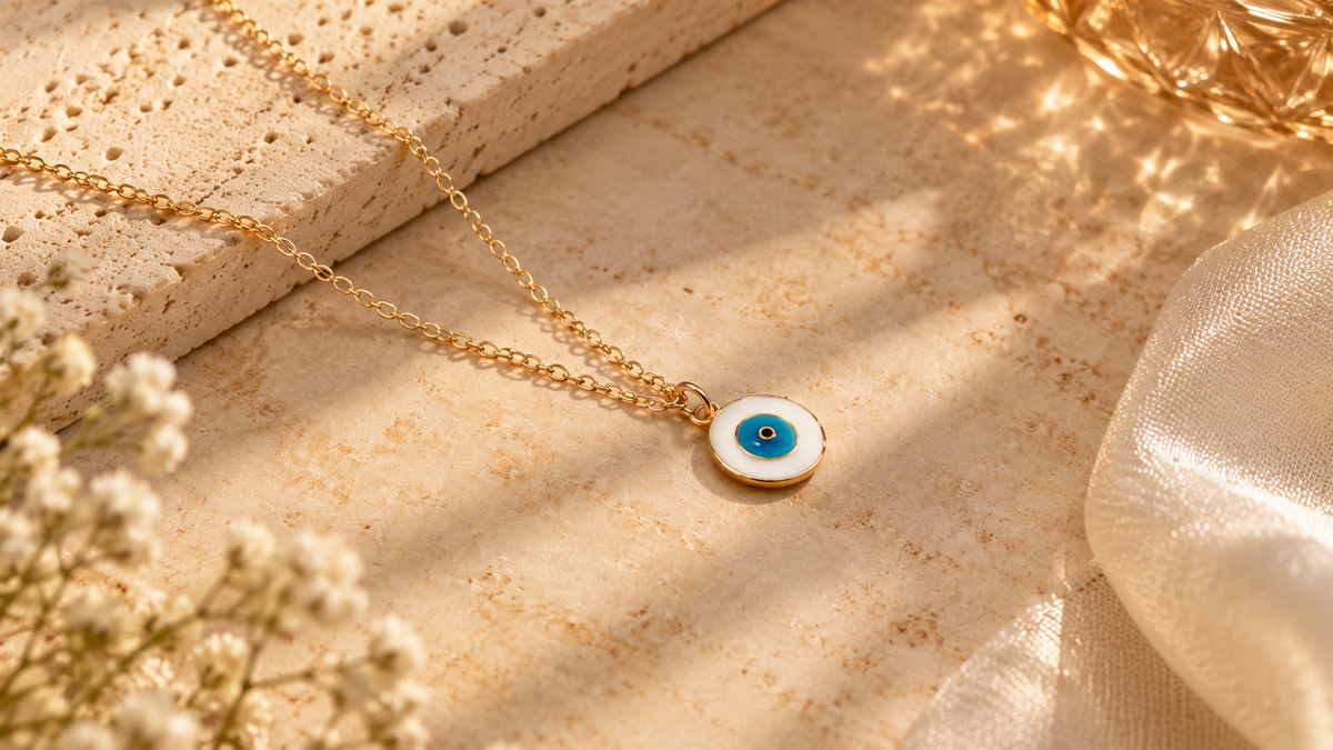 Single Evil Eye Pendant Gold