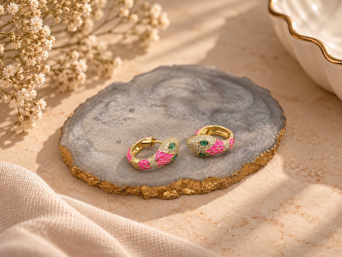 Venom Charm Hoops