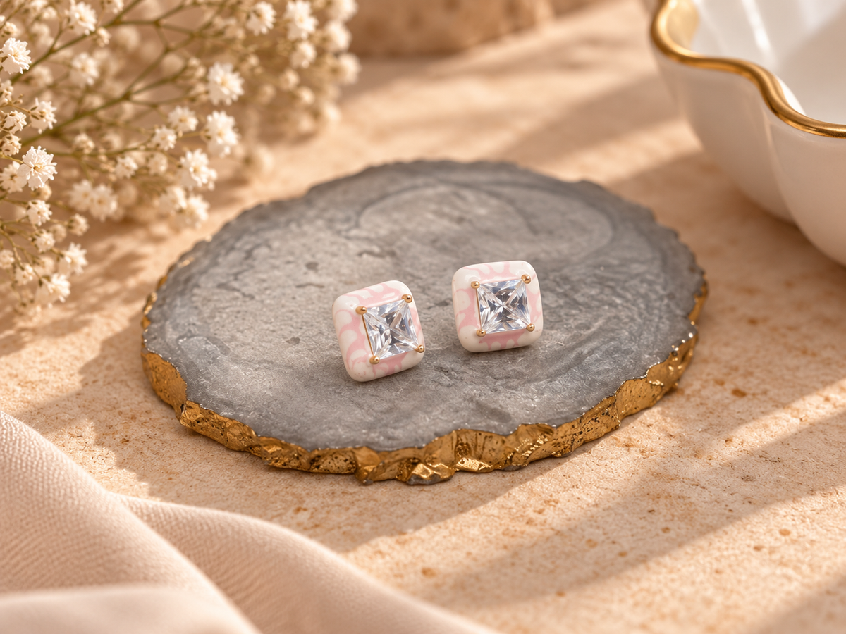 Blush Aura Studs