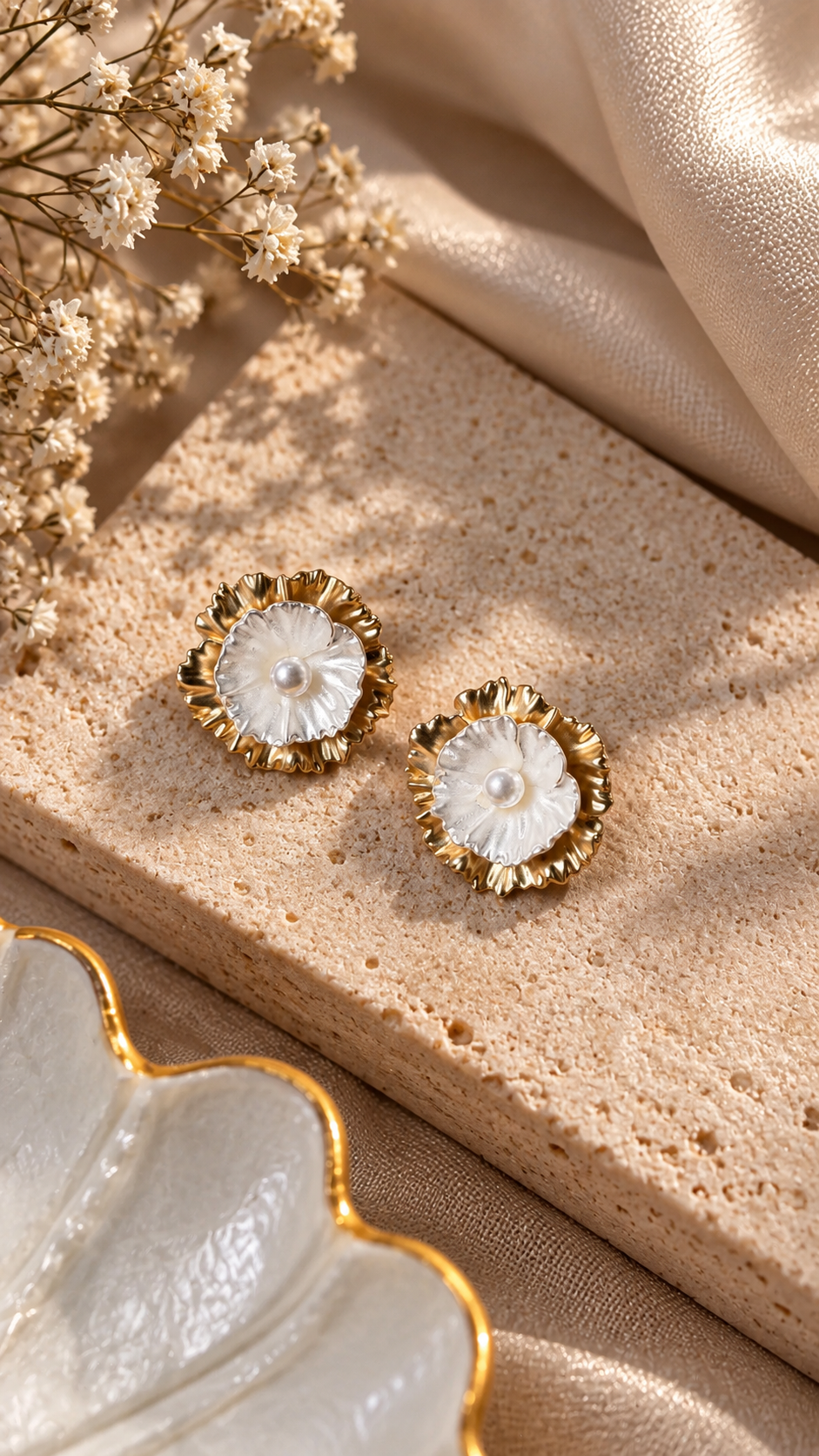 Elegant Floral Stud Earrings for Women