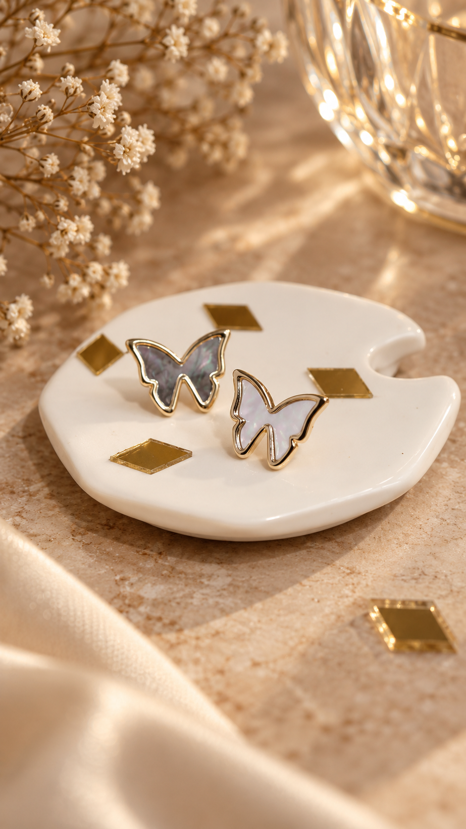 Elegant Butterfly Shaped Stud Earrings