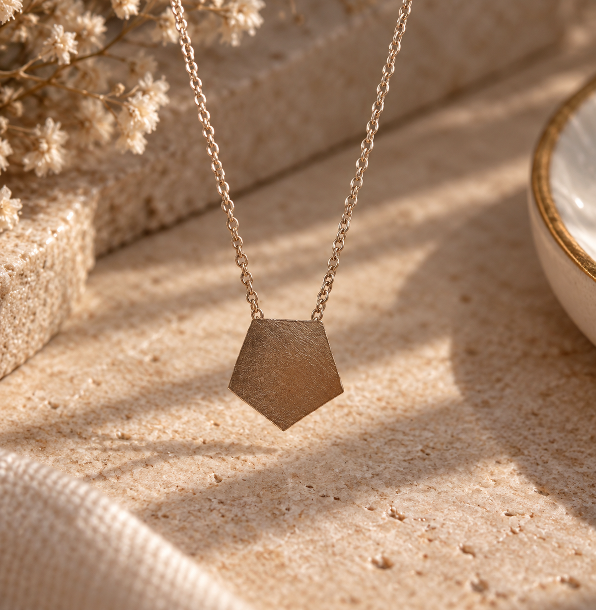 Geometric Pendant Necklace Accessory