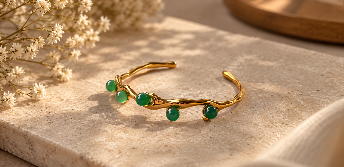 Organic Shape Cuff Bracelet