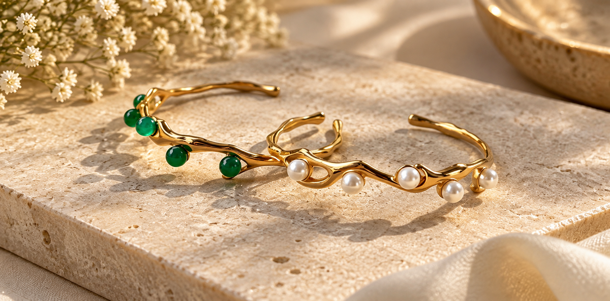 Organic Shape Cuff Bracelet