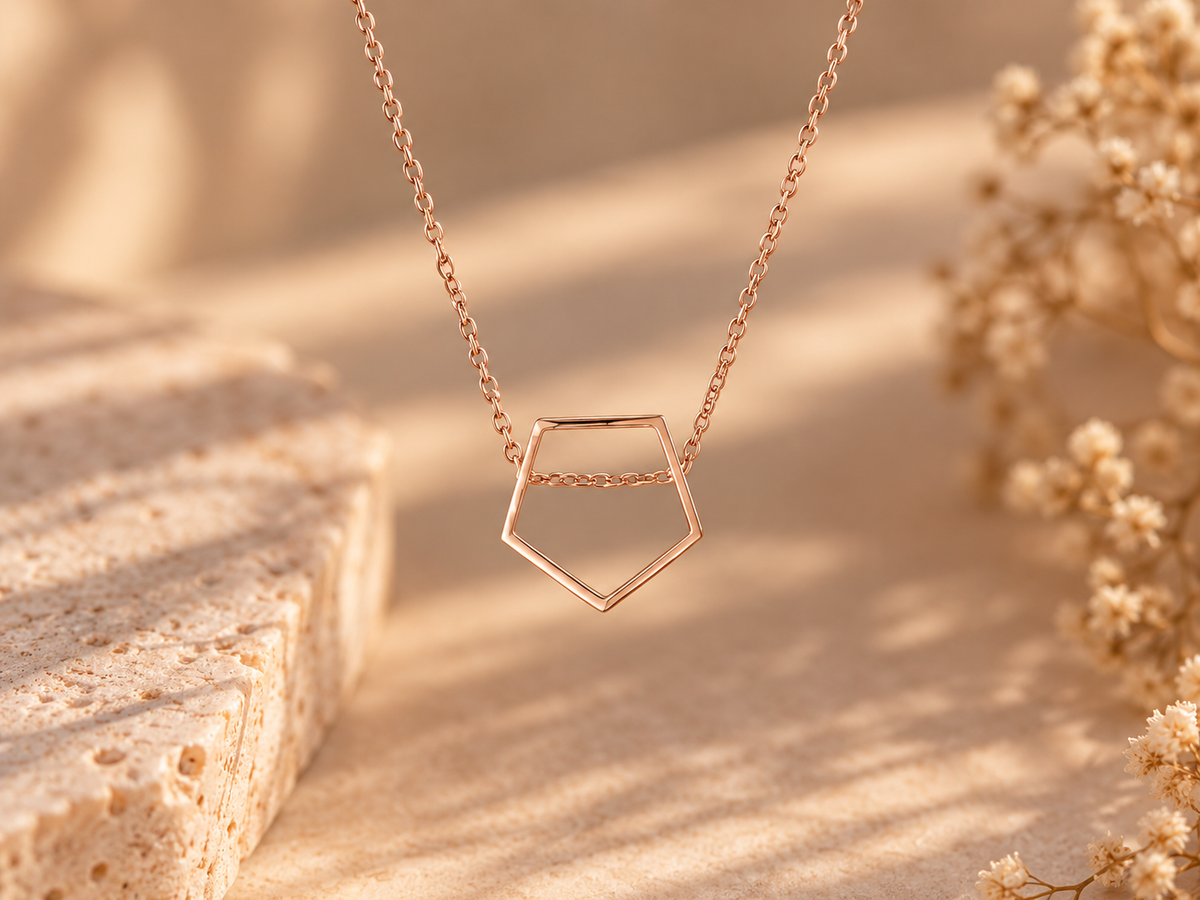 Pentagon Hallow Rosegold