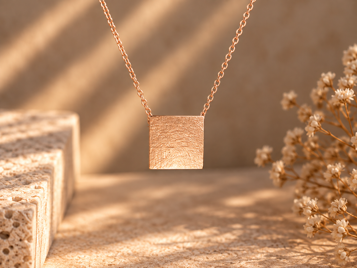 Square Rose Gold Flat
