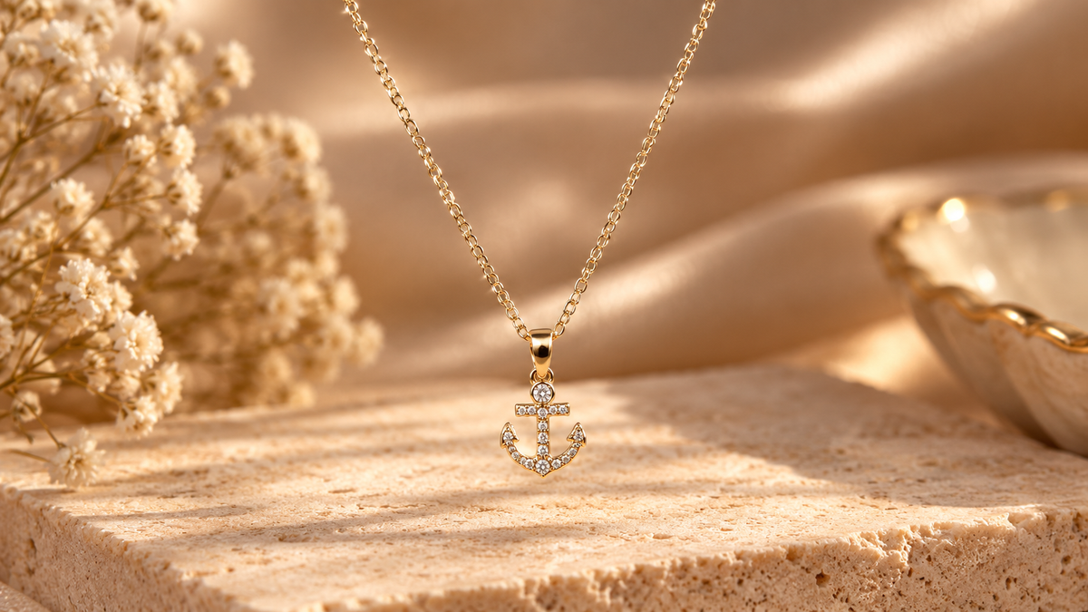 Anchor Pendant Necklace Accessory