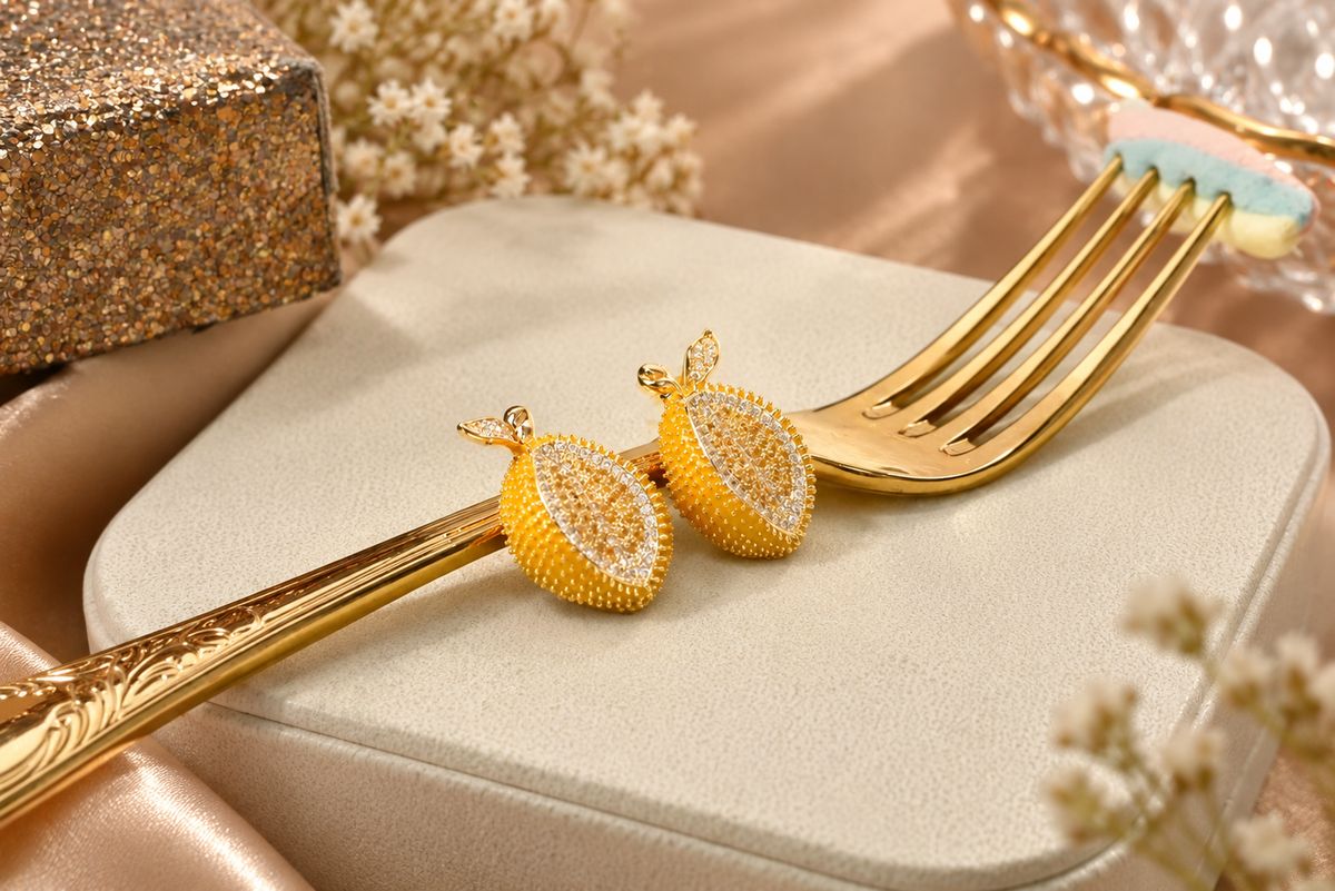 Elegant Fruit Shaped Designer Stud Earrings