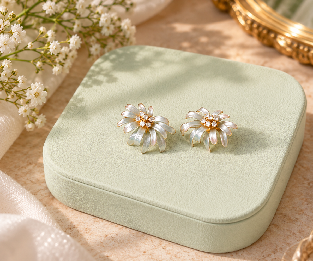Fireworks with Pearl Earrings