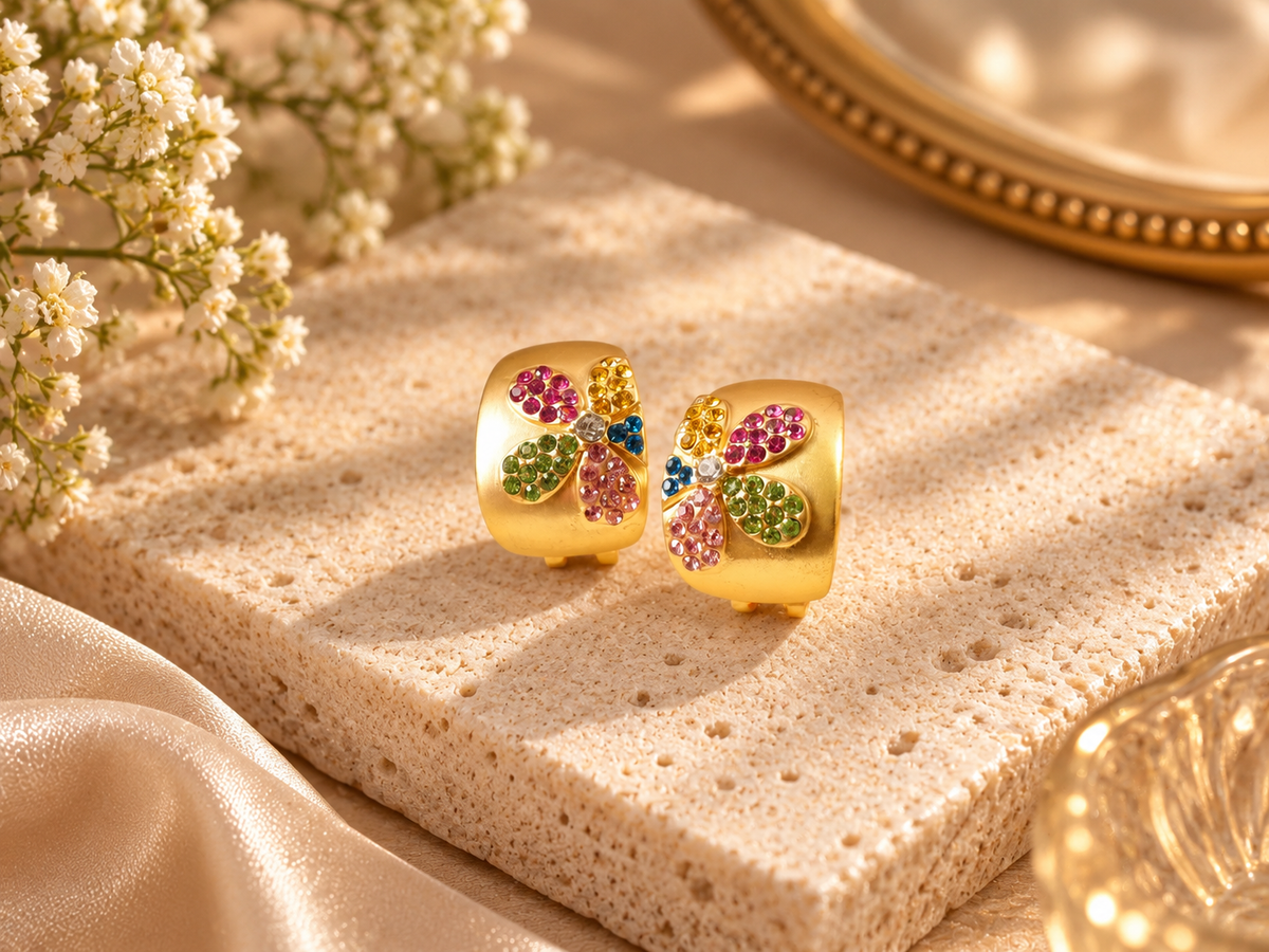 Rainbow Floral Earrings