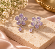 Lavender Blossom Drop Earrings