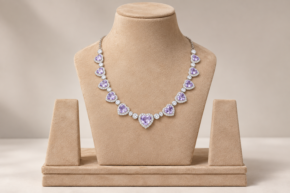 Heart Inspired Crystal Necklace