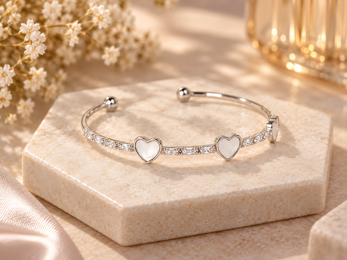 Silver Triple Heart
