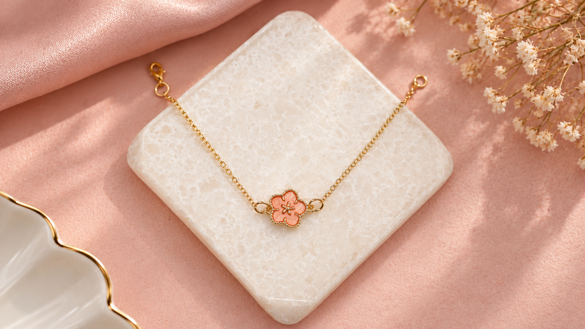 Spring Bloom Orange Bracelet
