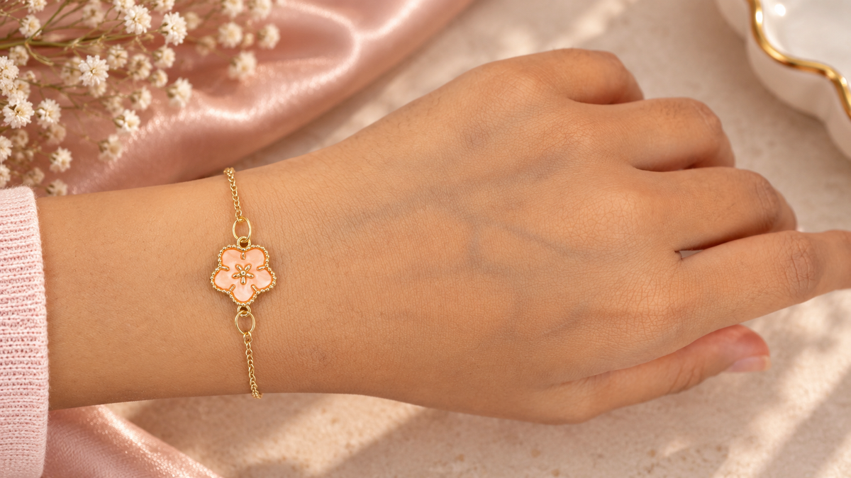 Spring Bloom Orange Bracelet