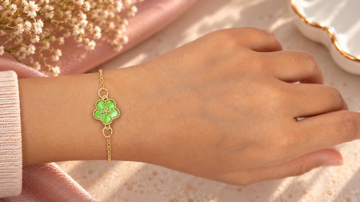 Spring Bloom Green Bracelet