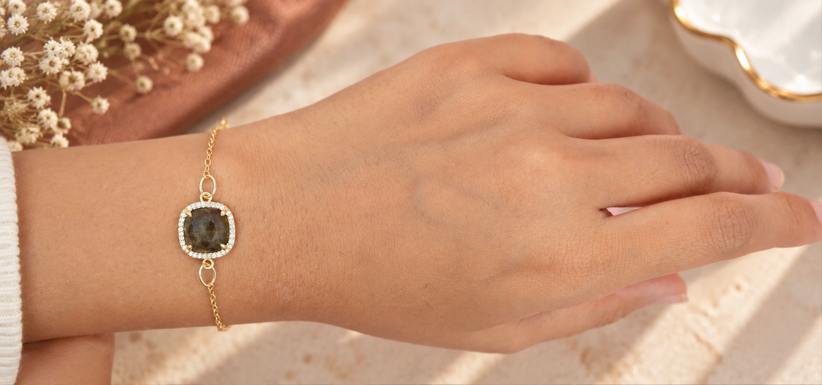 Midnight Princess Cut Bracelet
