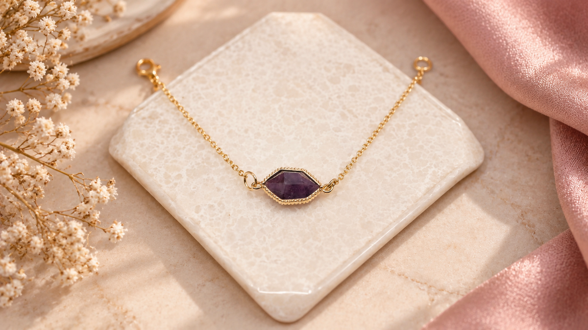 Diomond Cut Amethyst Bracelet