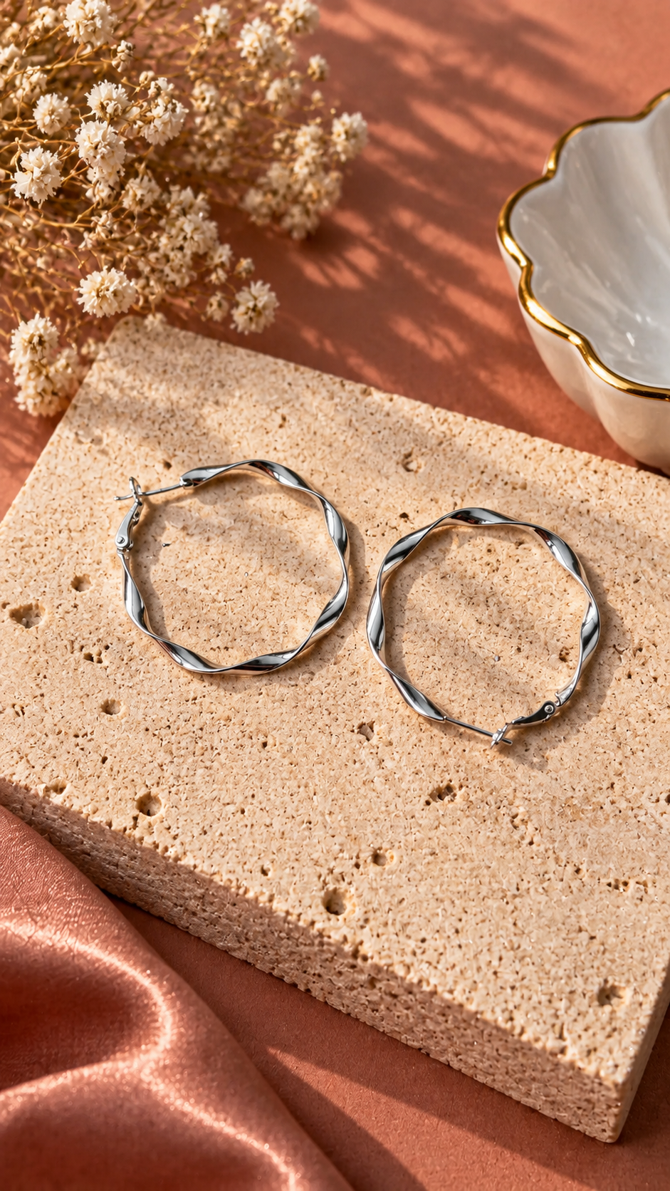 Elegant Twisted Hoop Earrings for Everyday Wear